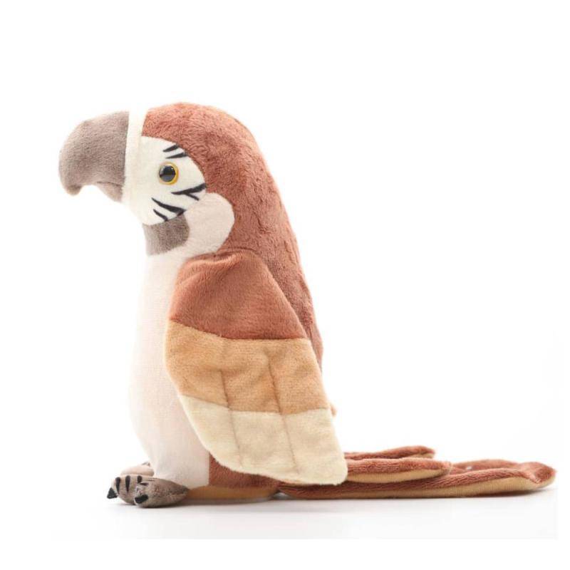 Говорящий попугай Mrs. Ertha "Pierre Rusted", карамельный, 23 см